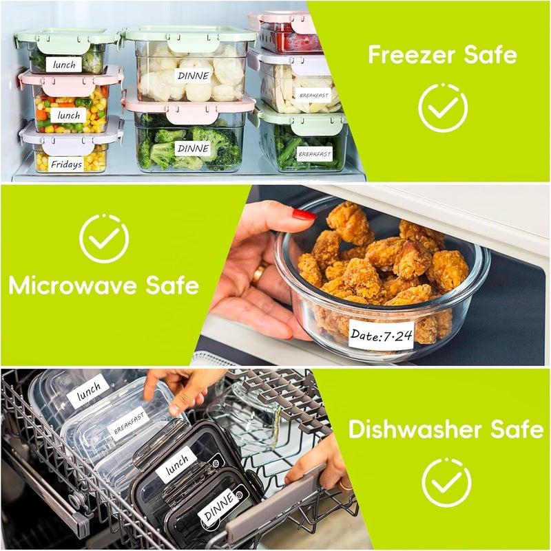 TRYXN 600 Blank Removable Freezer Labels with Perforation Line for Easy Distribution and Use. Waterproof and Oil-Resistant, Suitable for Food Containers, Jars, and Kitchen Organization.(1 "x 2") - Image 5